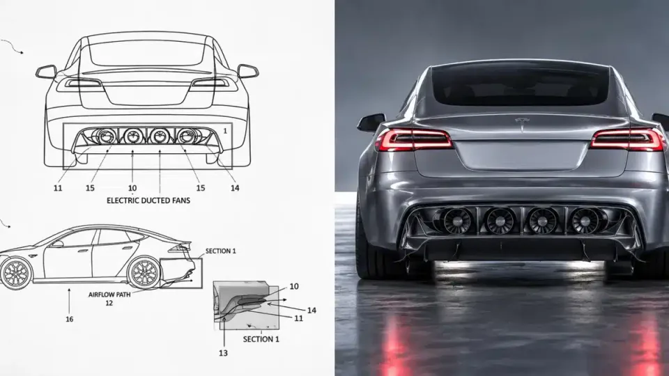 Tesla brevetta un sistema di ventole per aumentare la deportanza