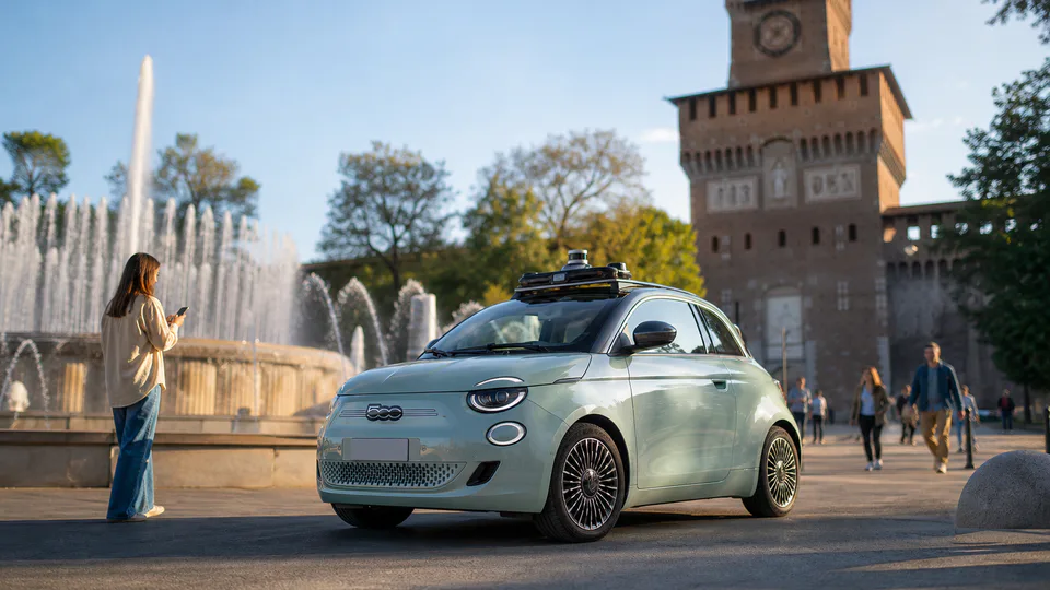 Il progetto di sperimentazione delle Fiat 500e a guida autonoma di Niulinx nella città di Milano