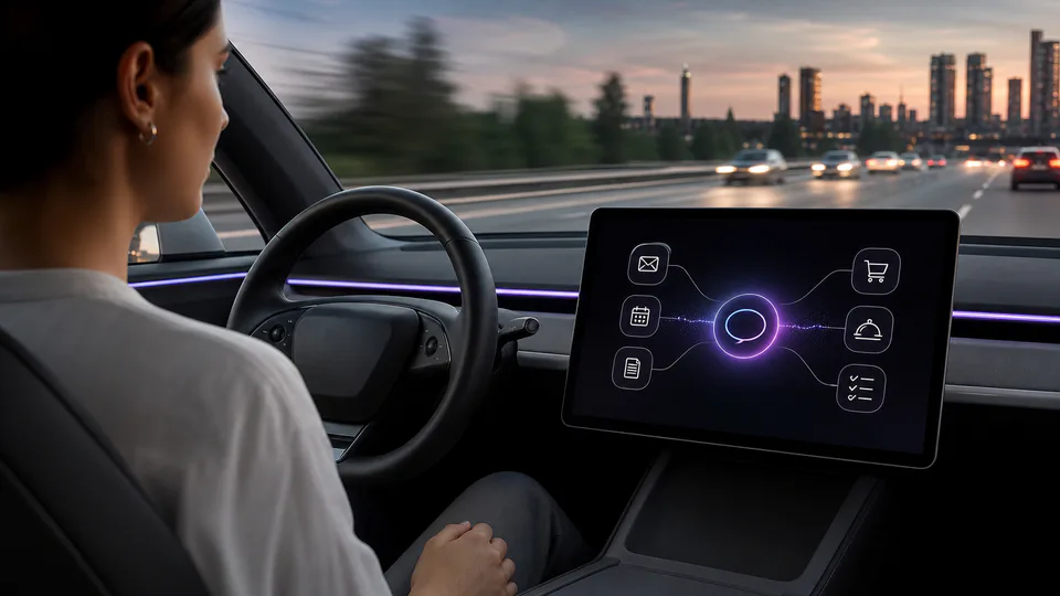 Grok Bot come assistente vocale per email, acquisti e attività online nei veicoli Tesla