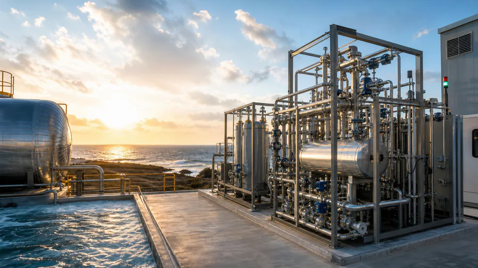 Sistema sperimentale per produrre idrogeno e acqua dolce dall’acqua di mare tramite elettrolisi e desalinizzazione