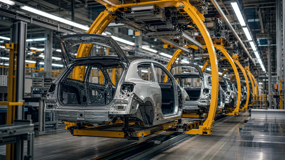 La linea della Fiat 500 elettrica e ibrida nello stabilimento Stellantis di Mirafiori