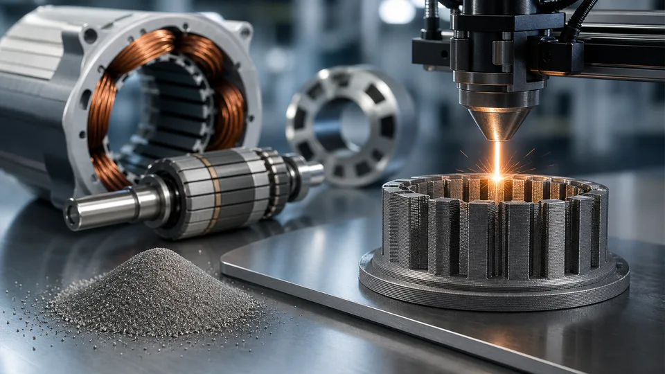 Vetro metallico a base di ferro sviluppato per componenti stampati in 3D destinati ai motori elettrici