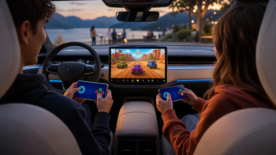 AirConsole nel sistema di infotainment Volkswagen per giocare da fermi usando lo smartphone come controller
