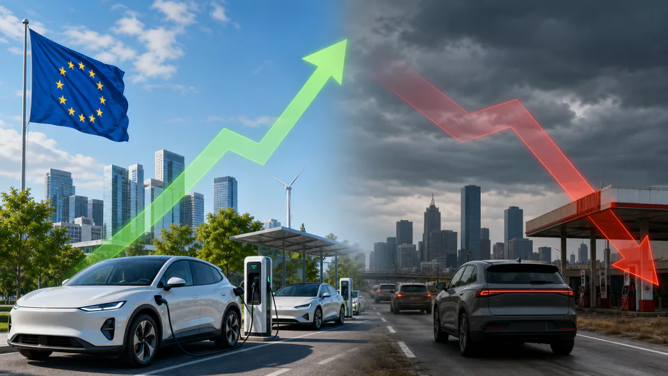 Il mercato globale delle auto elettriche, con vendite in crescita in Europa e in calo in Nord America